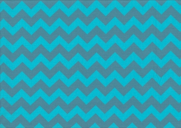 Jersey Chevron türkis/petrol (10 cm)