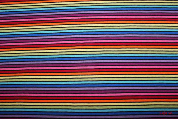 Jersey Streifen Regenbogen/schwarz (10 cm)