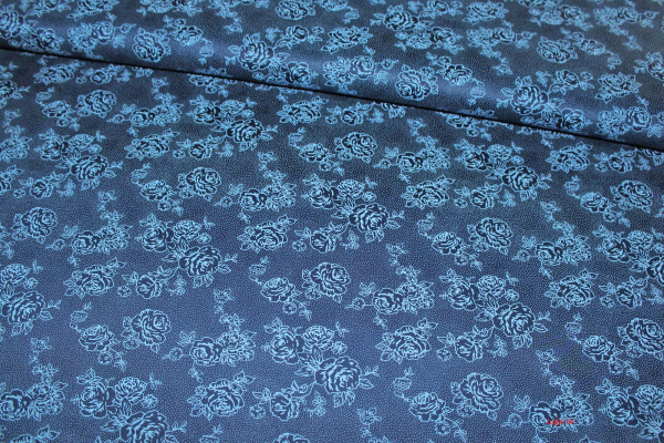 Baumwolle Rosen dunkelblau (10 cm)