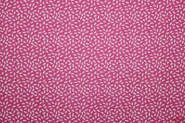 Baumwollstoff Blättchen helles pink (10 cm)
