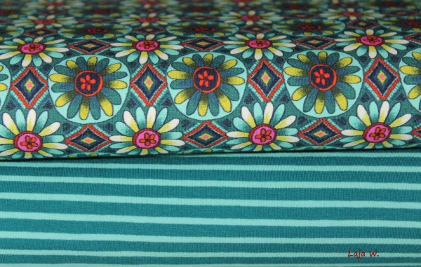 Jersey Streublumenmuster (10 cm)
