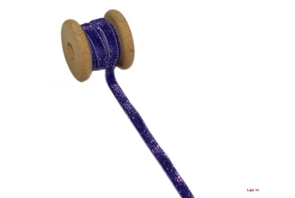 Webband Lurex Glitzer lila (1m)