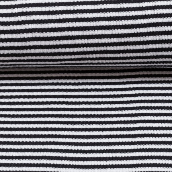 Bündchen schwarz/ weiß (10 cm)