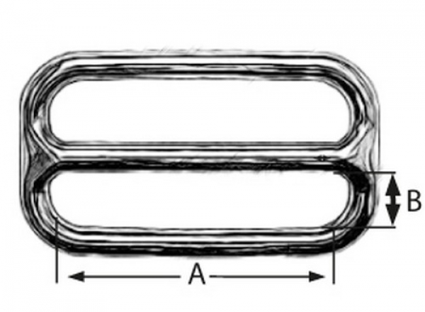 robuste Leiterschnalle 30 mm silberfarben (1 Stück)