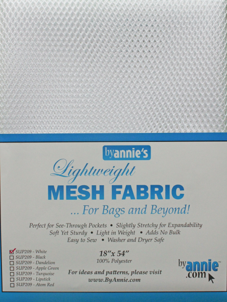 Netzstoff/ Lightweight Mesh Fabric by Annie's weiß