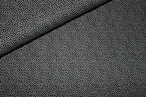 Baumwollstoff Dotty schwarz (10 cm)