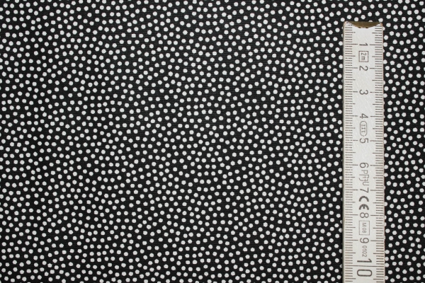 Baumwollstoff Dotty schwarz (10 cm)