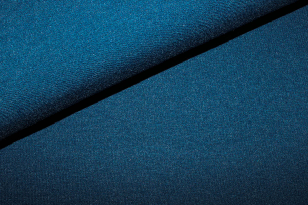 Viskose-Polyester-Jersey jeansblau/meliert (10 cm)