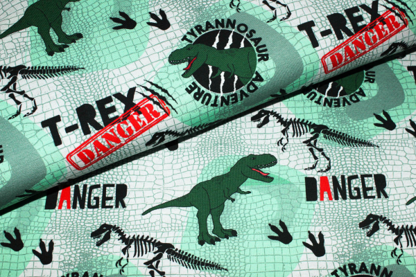 French Terry Tyrannosaurus hellgrau (10 cm)