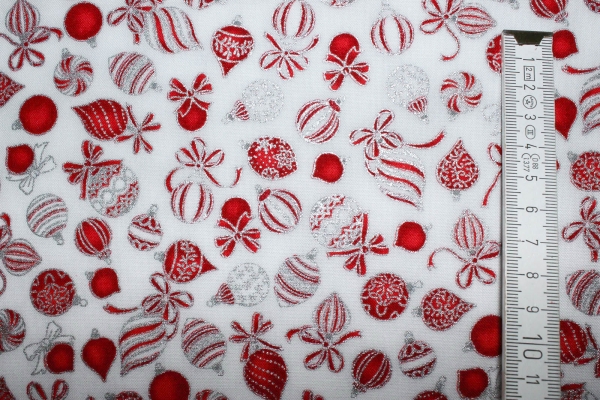Designer-Baumwollstoff Holiday Charms Weihnachtsschmuck (10 cm)