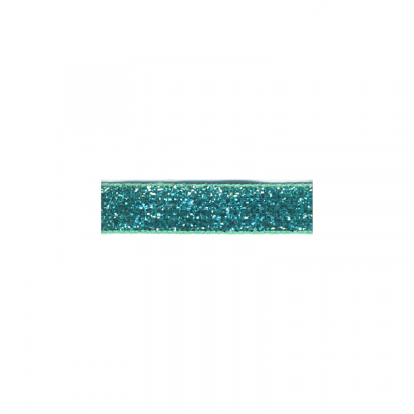 Webband Lurex Glitzer helltürkis (1 m)