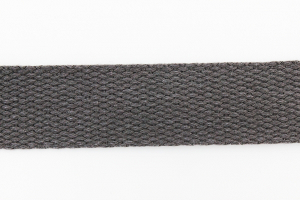 Gurtband Baumwolle 25mm dunkelgrau (1 m)