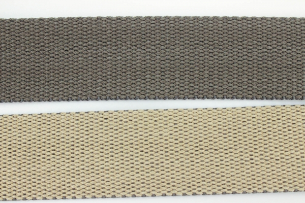 Gurtband zweifarbig 30mm warmes grau/sand (1 m)