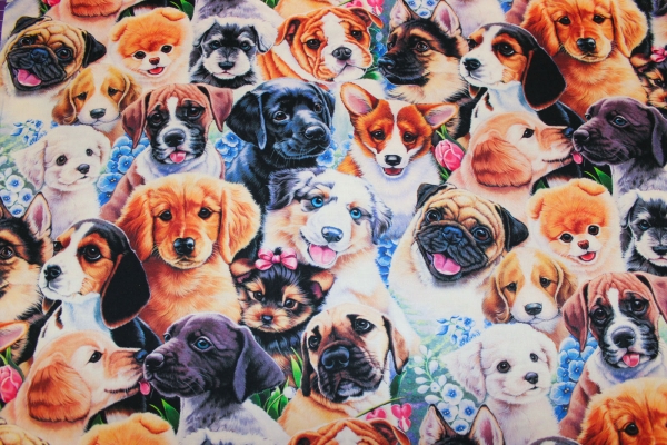 Designerbaumwolle Dogs (10 cm)
