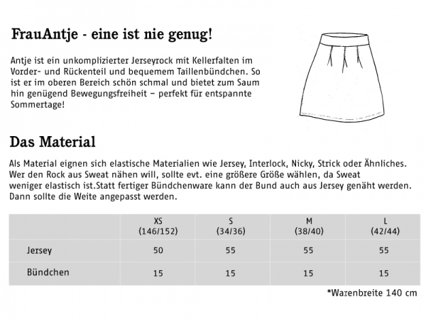 Schnittmuster FrauAntje