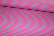 Jersey  gestreift pink/blaugrau (10 cm)
