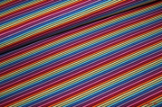 Jersey Streifen Regenbogen/schwarz (10 cm)