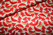 Designerbaumwolle Watermelon weiß (10 cm)